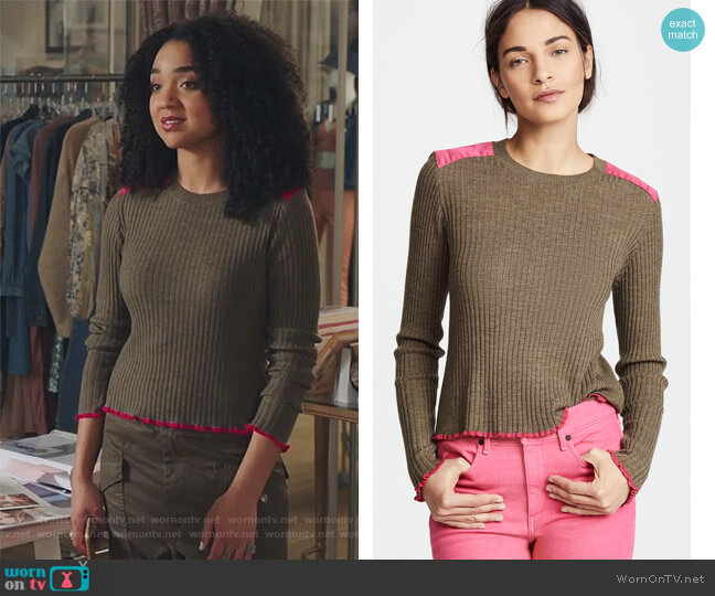 Rag & Bone Rowan Crew Sweater worn by Kat Edison (Aisha Dee) on The Bold Type