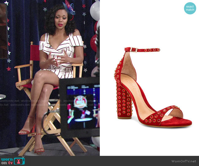 Schutz Marcelle Sandal worn by Hilary Curtis (Mishael Morgan) on The Young and the Restless
