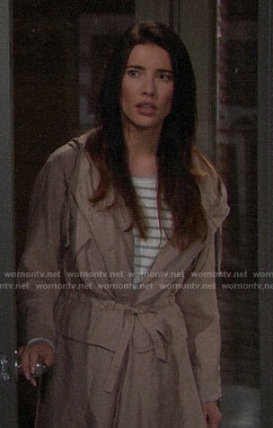 Steffy’s pink parka on The Bold and the Beautiful