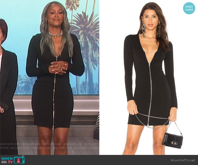 T by Alexander Wang Front Zip Mini Dress worn by Eve on The Talk
