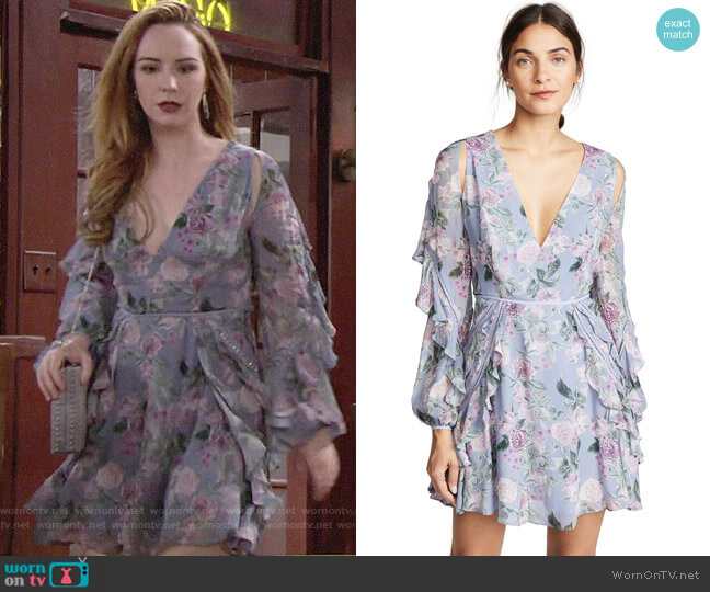 La Maison Talulah Here & Now Mini Dress worn by Mariah Copeland (Camryn Grimes) on The Young and the Restless