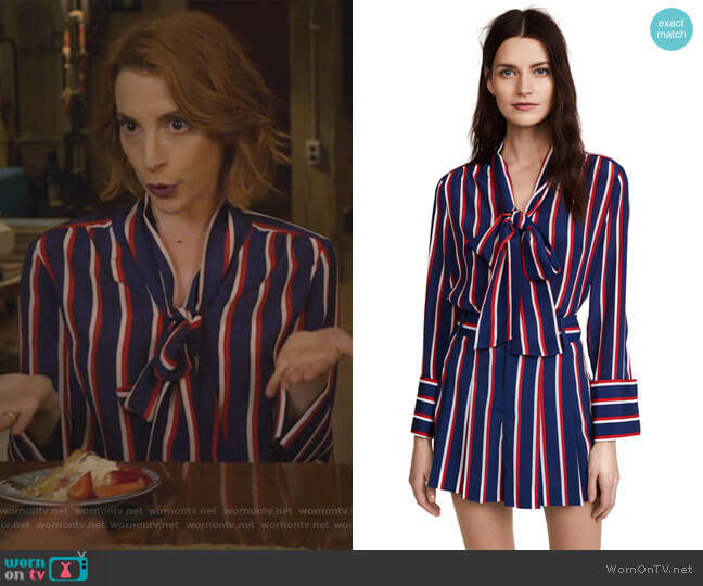 Alice + Olivia Scarlet Shorts worn by Lauren (Molly Bernard) on Younger