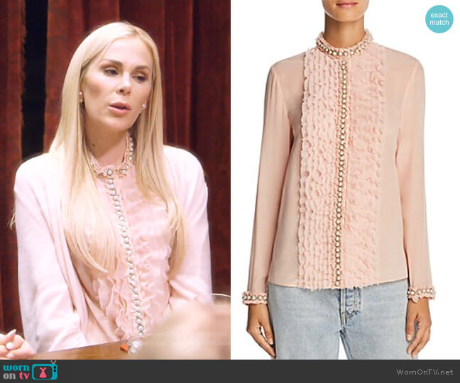 Alice + Olivia Arminda Blouse worn by Kameron Westcott on The Real Housewives of Dallas