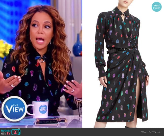 Altuzarra Kat Printed Silk Wrap Dress worn by Sunny Hostin on The View