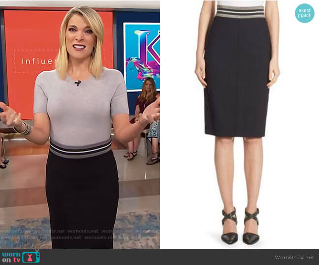 Brunello Cucinelli Wool Pencil Skirt worn by Megyn Kelly on Today
