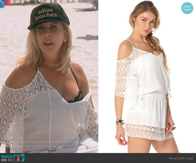 Becca by Rebecca Virtue Cold Shoulder Tunic worn by Vicki Gunvalson on The Real Housewives of Orange County