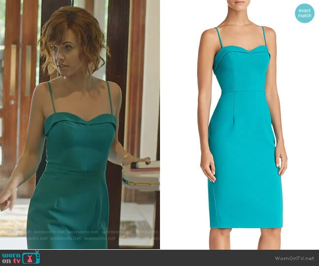 Black Halo Clover Sheath Dress worn by Kelly Anne Van Awken (Molly Burnett) on Queen of the South