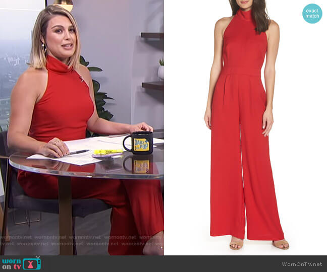 Chelsea28 Tie Back Jumpsuit worn by Carissa Loethen Culiner on E! News