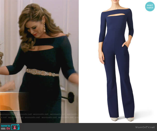 Chiara Boni La Petite Robe Katiuscia Jumpsuit worn by Emily Simpson on The Real Housewives of Orange County
