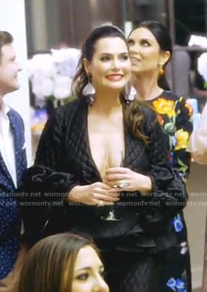 D’Andra’s black quilted suit on The Real Housewives of Dallas
