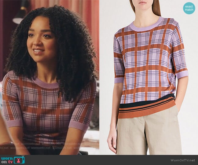 Dries Van Noten Knitted T-shirt worn by Kat Edison (Aisha Dee) on The Bold Type