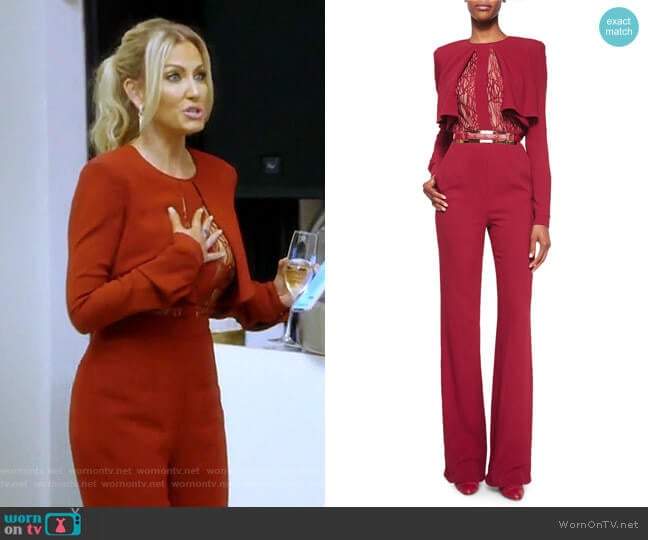 Elie Saab F16 60 Jumpsuit worn by Stephanie Hollman on The Real Housewives of Dallas