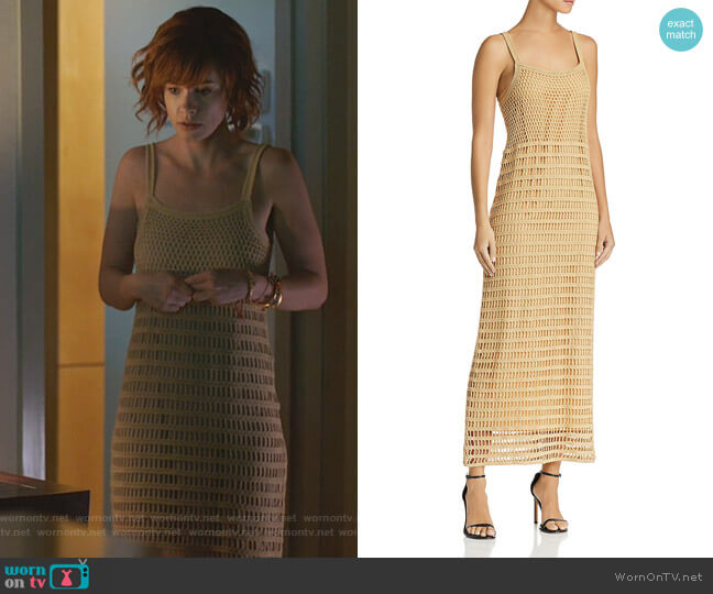 Elizabeth and James Edna Crochet Maxi Dress worn by Kelly Anne Van Awken (Molly Burnett) on Queen of the South