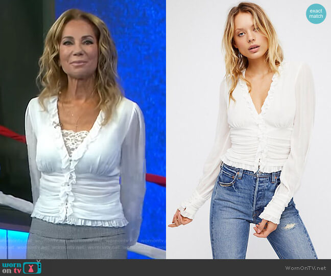 Free People Smell The Roses Blouse worn by Kathie Lee Gifford on Today