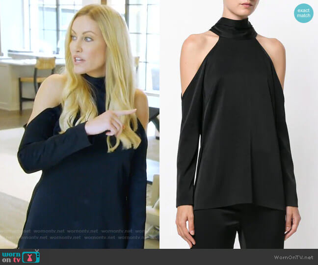 Galvan Sash Neck longsleeved Tunic worn by Stephanie Hollman on The Real Housewives of Dallas