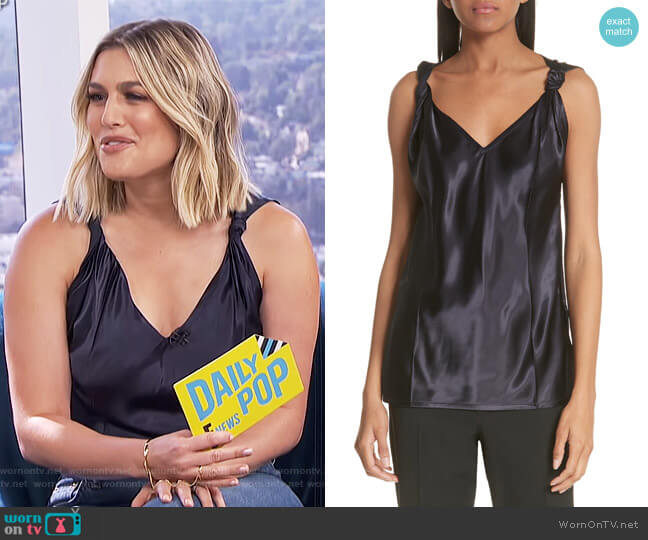 Helmut Lang Twist Knot Top worn by Carissa Loethen Culiner on E! News