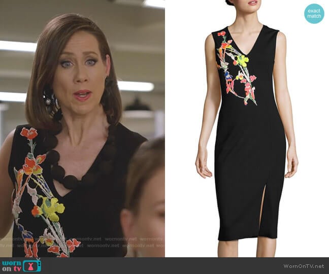Jason Wu Sleeveless Floral Dress worn by Diana Trout (Miriam Shor) on Younger