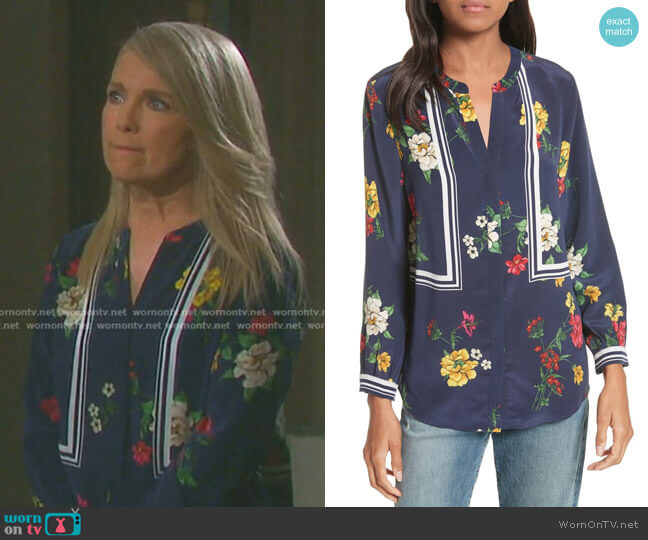 Joie Aisa B Top worn by Jennifer Horton (Melissa Reeves) on Days of our Lives