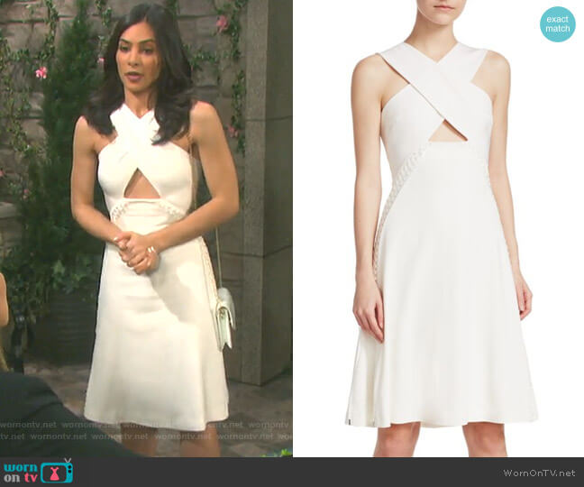 Jonathan Simkhai Lace-Up Cutout Dress worn by Gabi Hernandez (Camila Banus) on Days of our Lives