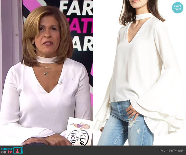 Kendall + Kylie Mock-Neck Bell-Sleeve Blouse worn by Hoda Kotb on Today