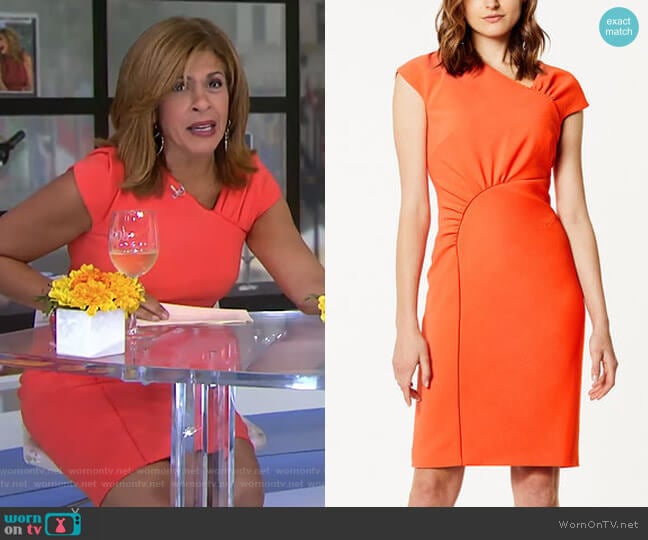 Karen Millen Gathered Dress worn by Hoda Kotb on Today
