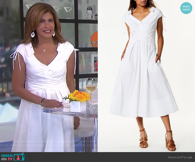 Karen Millen Wrap Shirt Dress worn by Hoda Kotb on Today