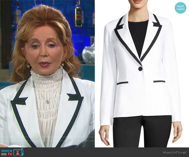 Lafayette 148 New York Briley Contrast Banding Blazer worn by Maggie Horton (Suzanne Rogers) on Days of our Lives