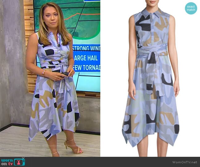 Lafayette 148 New York Cordelia Dress worn by Ginger Zee on Good Morning America