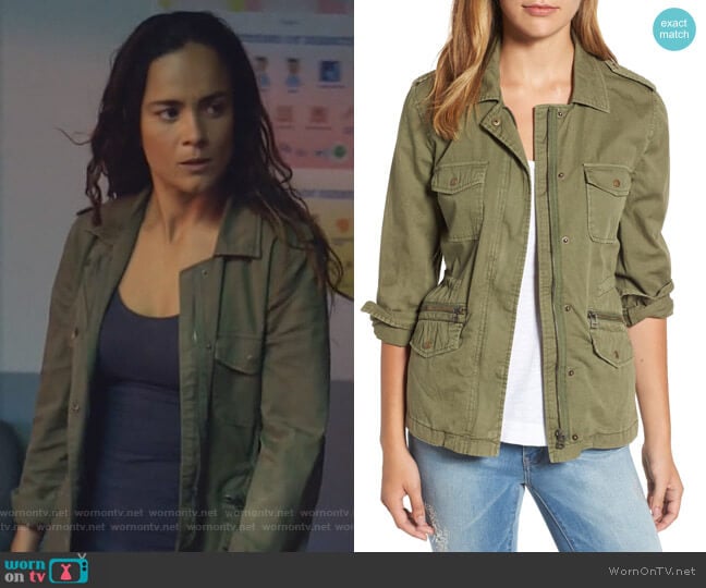 Velvet by Graham & Spencer Ruby Jacket worn by Teresa Mendoza (Alice Braga) on Queen of the South
