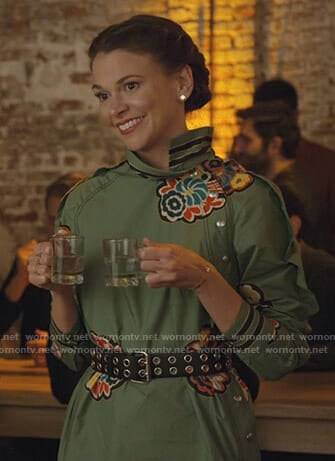 Liza’s green floral dress on Younger