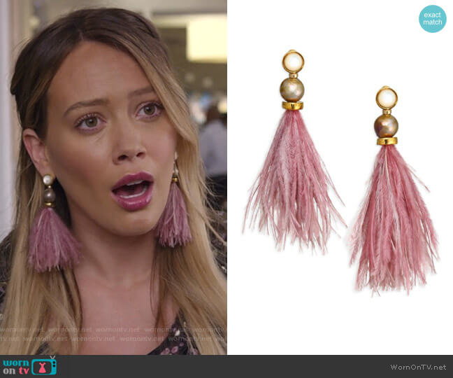 Lizzie Fortunato Parker Earrings worn by Kelsey Peters (Hilary Duff) on Younger