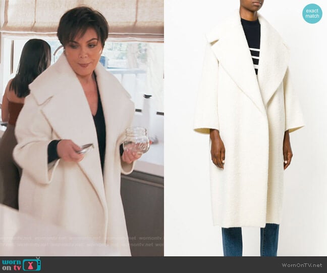 Max Mara Oversized Coat worn by Kris Jenner on Keeping Up with the Kardashians