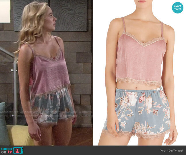 Midnight Bakery Cropped Cami worn by Summer Newman (Hunter King) on The Young and the Restless