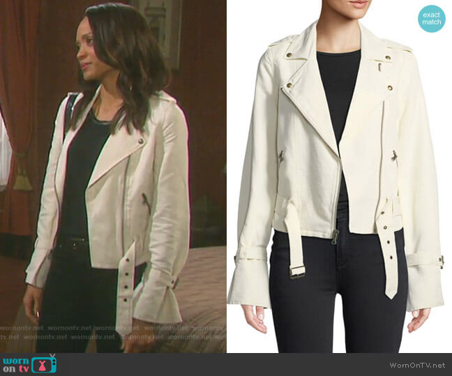 Paige Rhoda Moto Jacket worn by Lani Price (Sal Stowers) on Days of our Lives