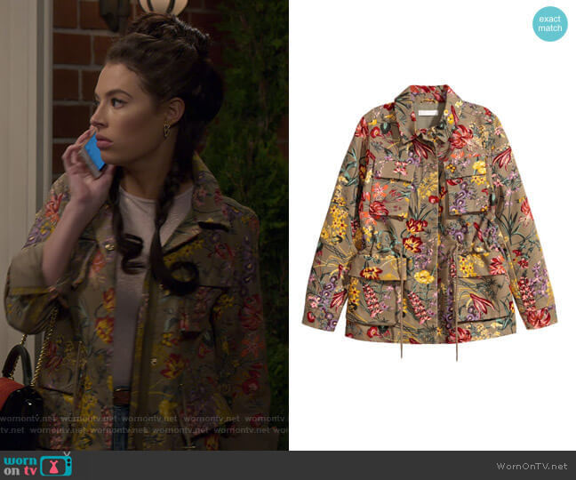 H&M Patterned Cargo Jacket