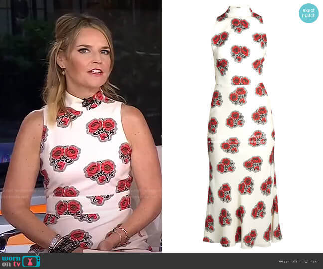 Alexander McQueen Poppy Print Dress worn by Savannah Guthrie on Today