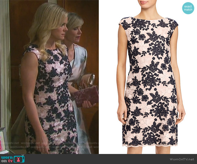 Ralph Lauren Floral Lace Dress worn by Belle Brady (Martha Madison) on Days of our Lives