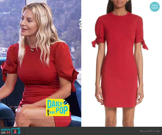 Red Valentino Tie Sleeve Sheath Dress worn by Morgan Stewart on E! News