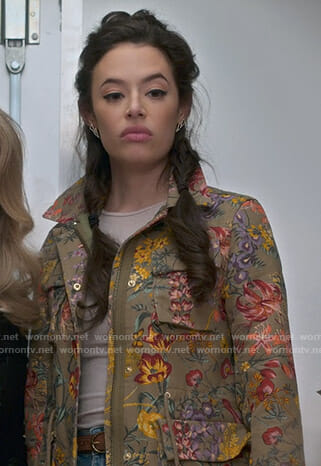 Roxy’s floral utility jacket on Insatiable
