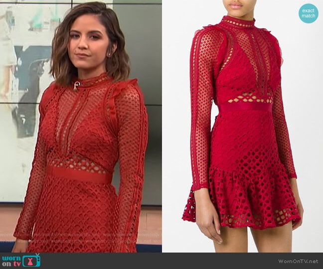 Self Portrait Hall Mini Dress worn by Erin Lim on E! News