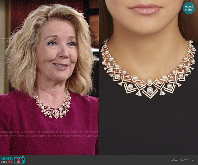 Swarovski Large Edify Necklace worn by Nikki Reed Newman (Melody Thomas-Scott) on The Young and the Restless