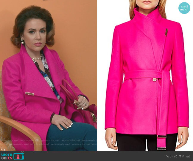 Ted Baker Keyla Coat worn by Coralee Armstrong (Alyssa Milano) on Insatiable