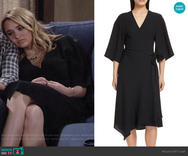 Theory Kimono Wrap Dress worn by Summer Newman (Hunter King) on The Young and the Restless