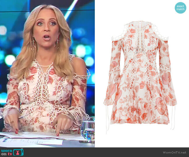 Thurley Chintz Print Dress worn by Carrie Bickmore on The Project