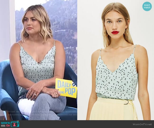 Topshop Spot Print Cami Top worn by Carissa Loethen Culiner on E! News
