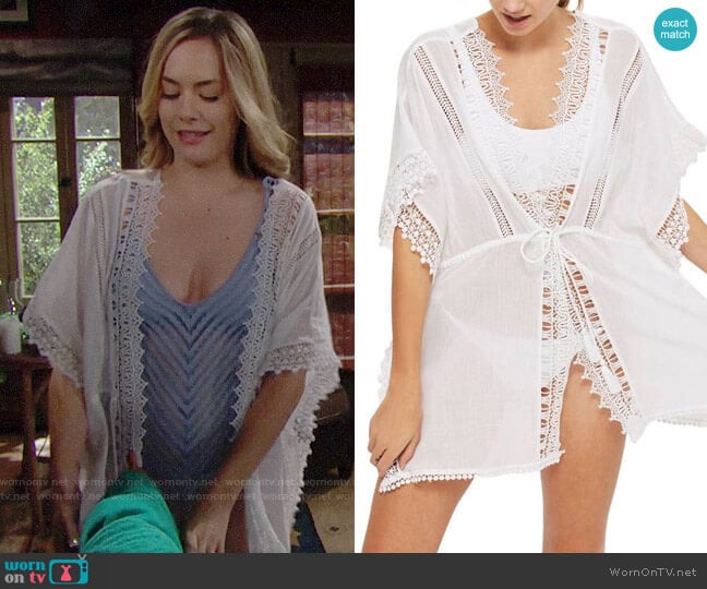 Topshop V-Neck Cover-Up Caftan worn by Hope Logan (Annika Noelle) on The Bold and the Beautiful