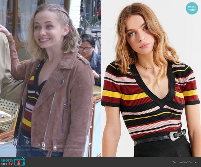 Urban Outfitters Ellis Sweater worn by Caitlin Miller (Tessa Albertson) on Younger