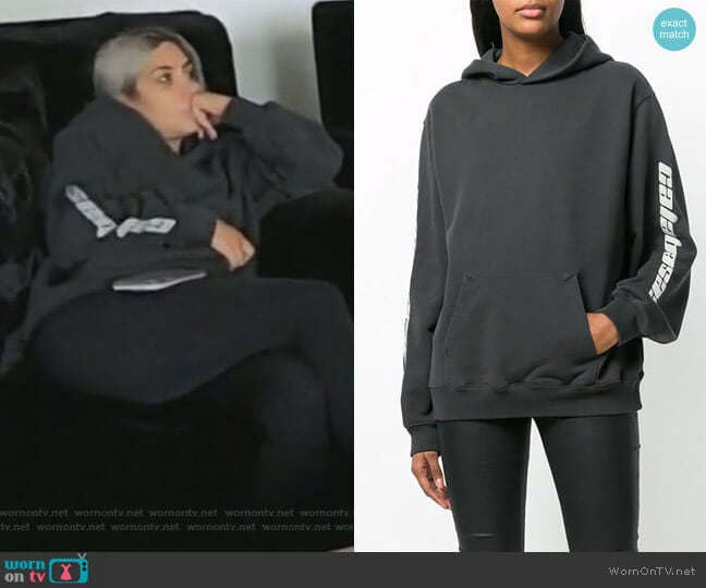Yeezy Calabasas hoodie worn by Kim Kardashian on Keeping Up with the Kardashians