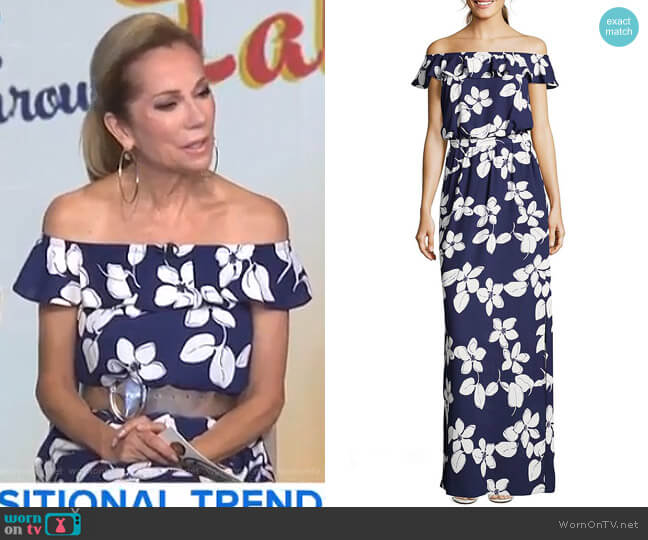Adrianna Papell Simple Delight Maxi Dress worn by Kathie Lee Gifford on Today