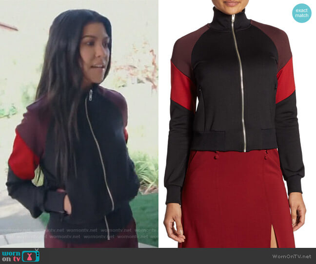 ALC High Collar Track Jacket worn by Kourtney Kardashian on Keeping Up with the Kardashians